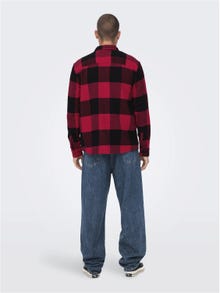 ONLY & SONS Regular fit Overhemd kraag Overhemd -Fiery Red - 22019854