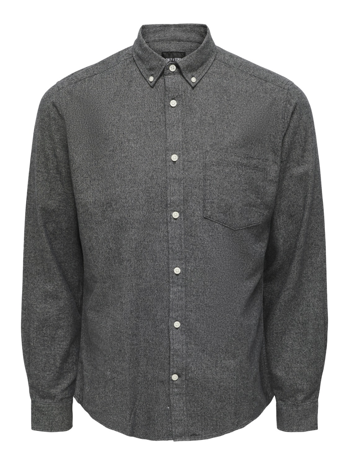 ONLY & SONS Slim Fit Button down-krage Skjorta -Black - 22019878