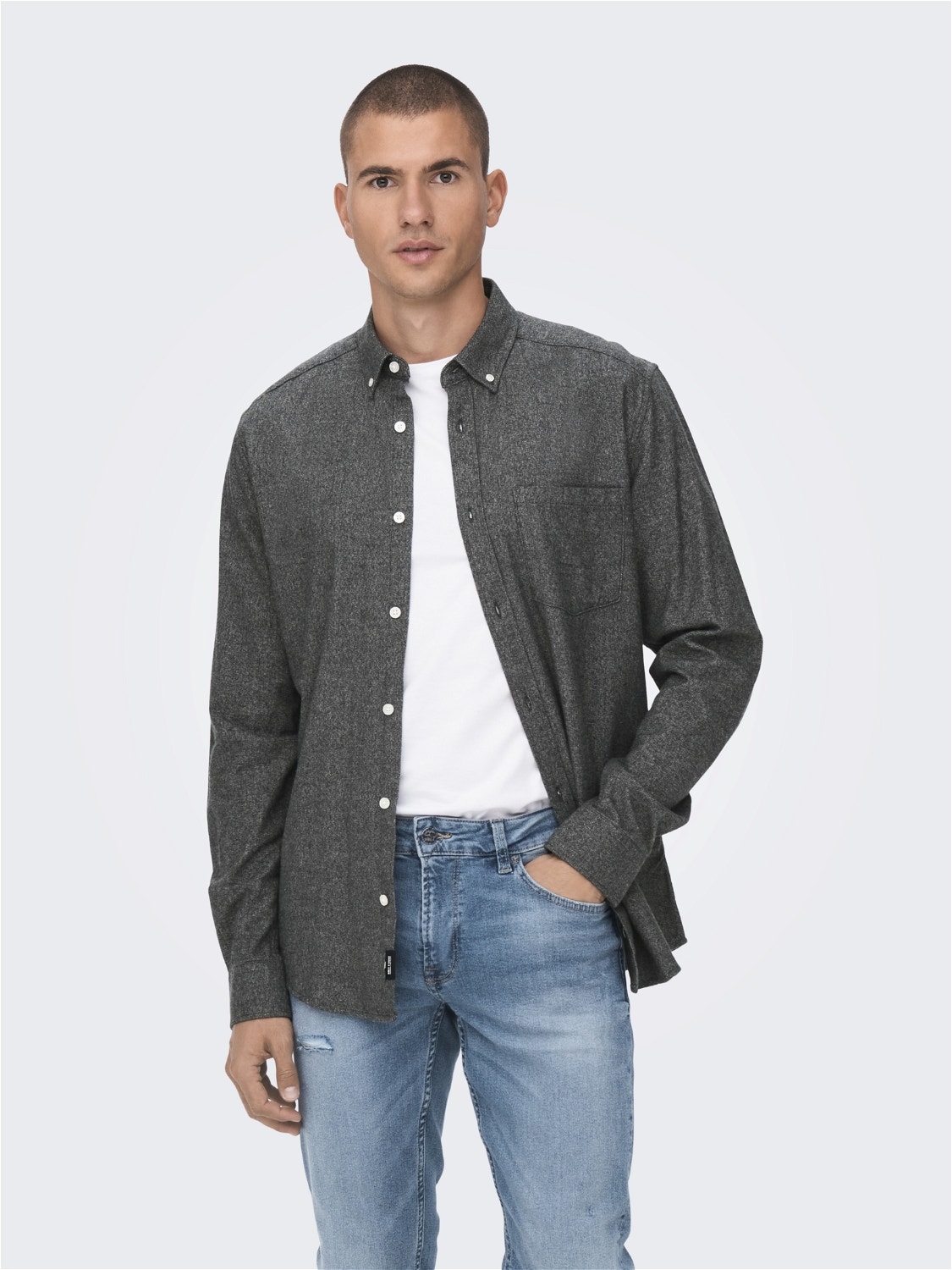 ONLY & SONS Camisas Corte slim Cuello abotonado -Black - 22019878