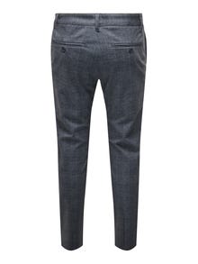 ONLY & SONS Slim Fit Mid waist Trousers -Dress Blues - 22019887
