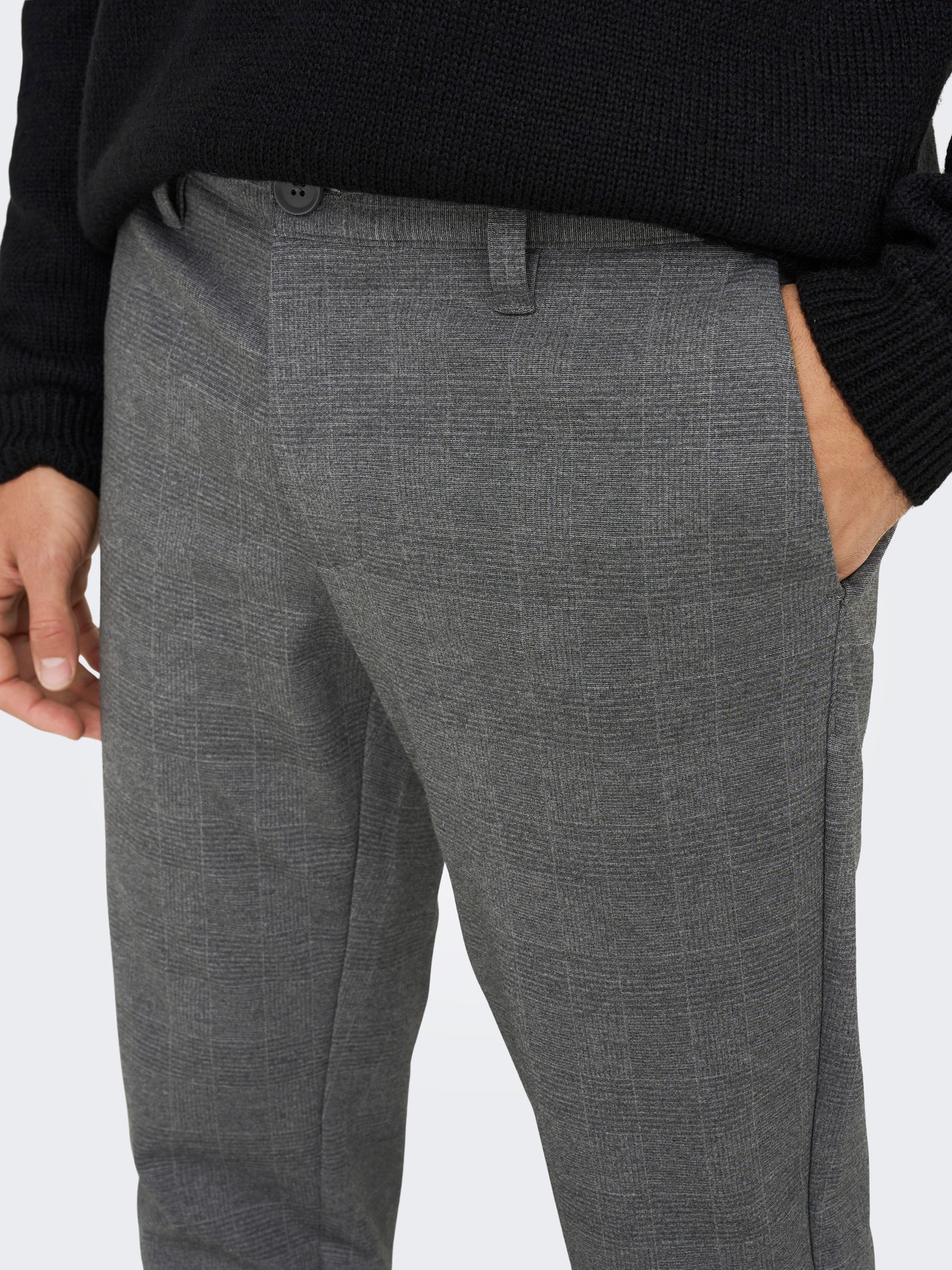 ONLY & SONS Pantalons Slim Fit Taille moyenne -Limestone - 22019887