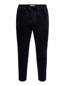 ONLY & SONS ONSLINUS CROPPED CORD 9912 PANT NOOS -Black - 22019912