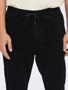 ONLY & SONS ONSLINUS CROPPED CORD 9912 PANT NOOS -Black - 22019912