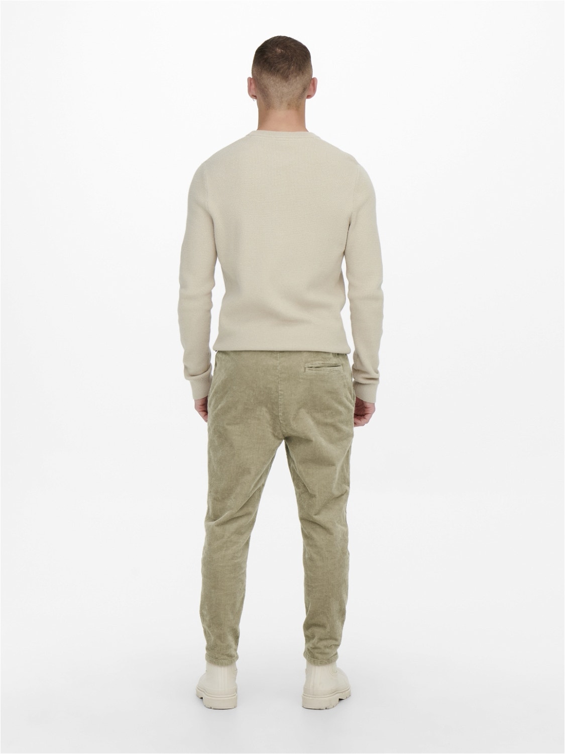 ONLY & SONS Casual corduroy pants -Chinchilla - 22019912