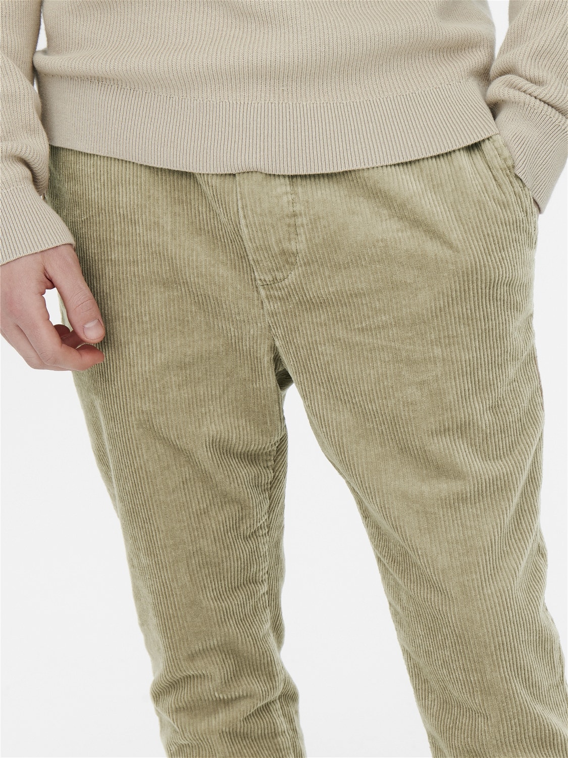 ONLY & SONS ONSLINUS CROPPED CORD 9912 PANT NOOS -Chinchilla - 22019912