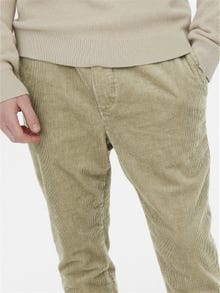 ONLY & SONS Tapered Fit Mid rise Elasticated hems Trousers -Chinchilla - 22019912