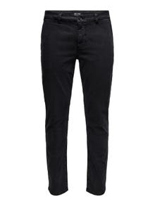 ONLY & SONS Mid waist chino trousers -Black - 22019934
