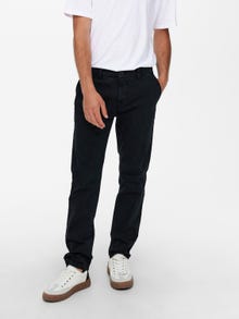 ONLY & SONS Slim Fit Medelhög midja Chinos -Black - 22019934