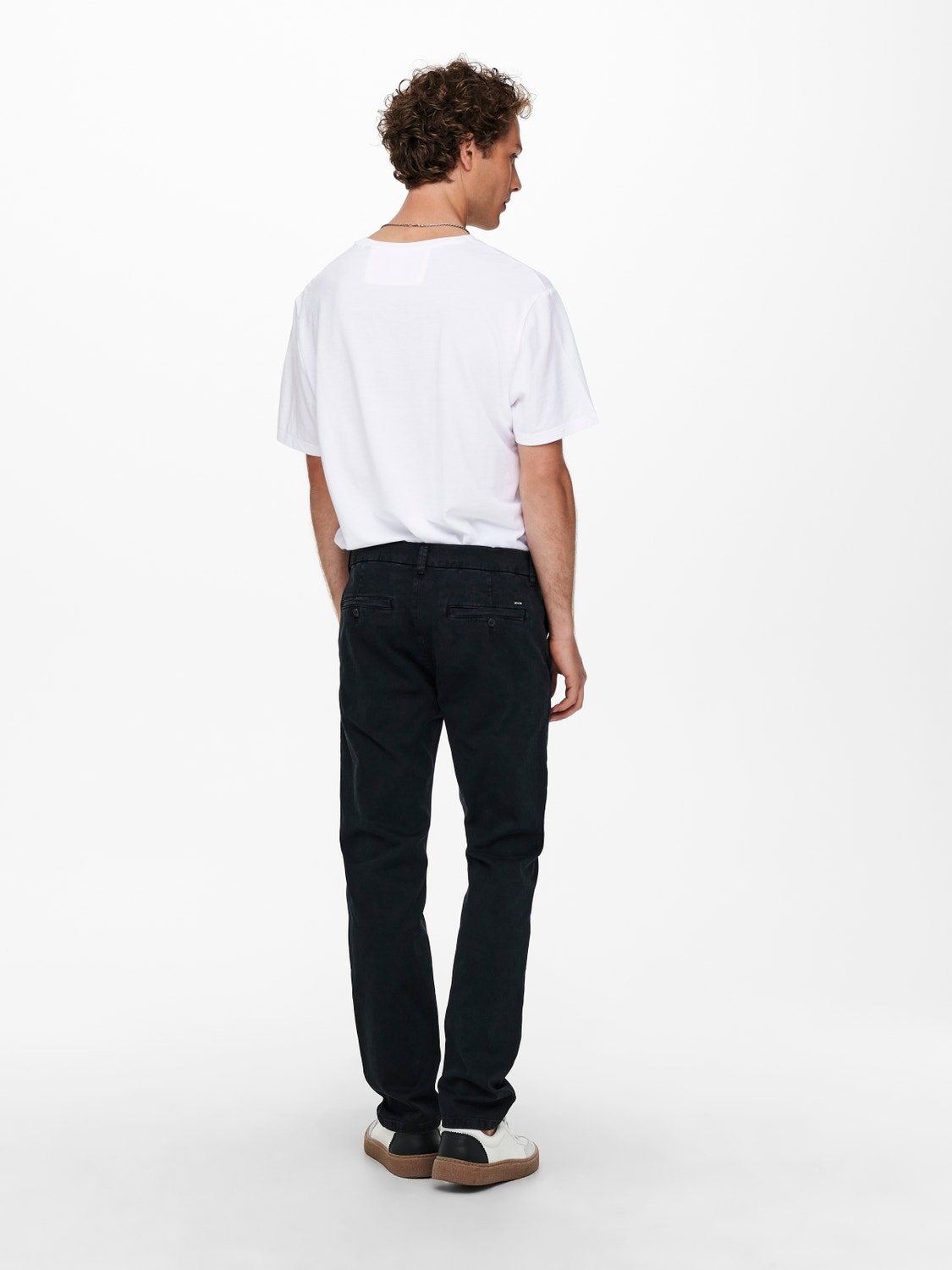 ONLY & SONS Mid waist chino trousers -Black - 22019934