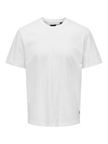 ONLY & SONS Camisetas Corte regular Cuello redondo -White - 22020074