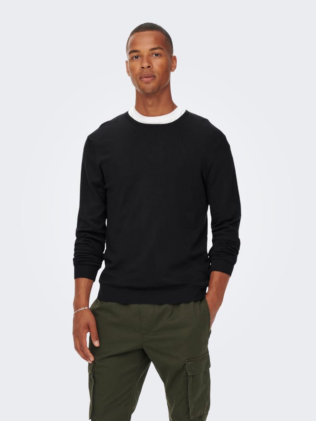 Only & Sons oversized puffer jacket in black Only & Sons oversized puffer jacket in black