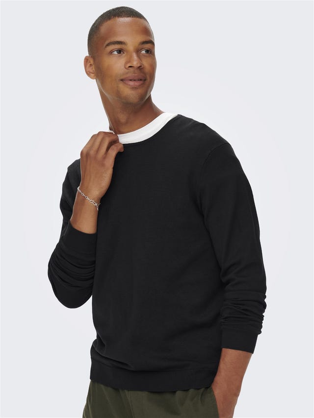 ONLY & SONS Solid color knitted pullover - 22020088