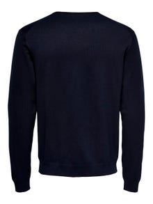 ONLY & SONS Pull-overs Regular Fit Col ras du cou -Dark Navy - 22020088