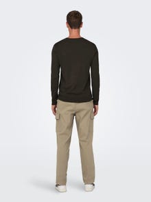 ONLY & SONS Regular Fit Crew neck Genser -Hot Fudge - 22020088