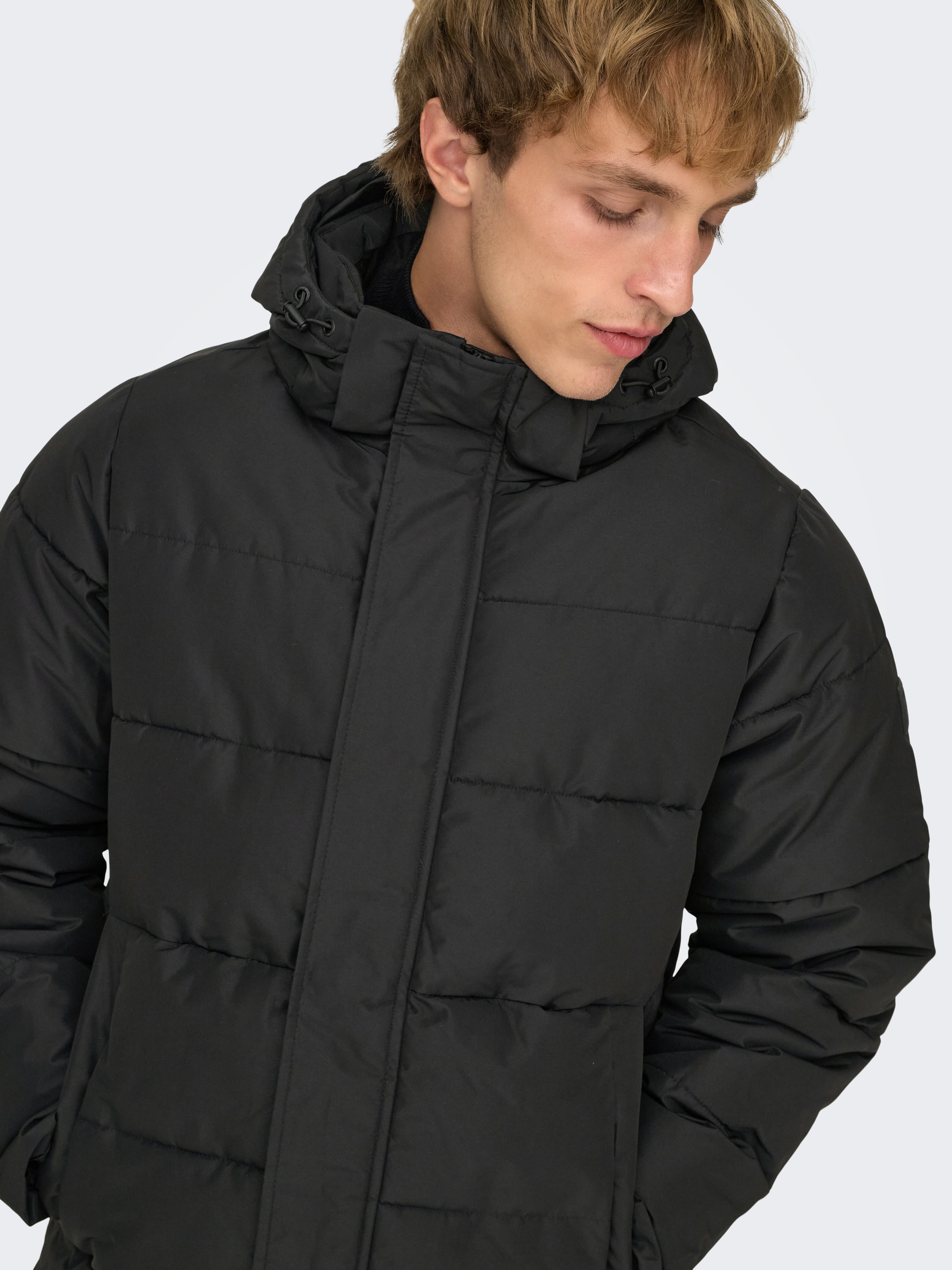 Detachable hood Coat | Black | ONLY u0026 SONS®