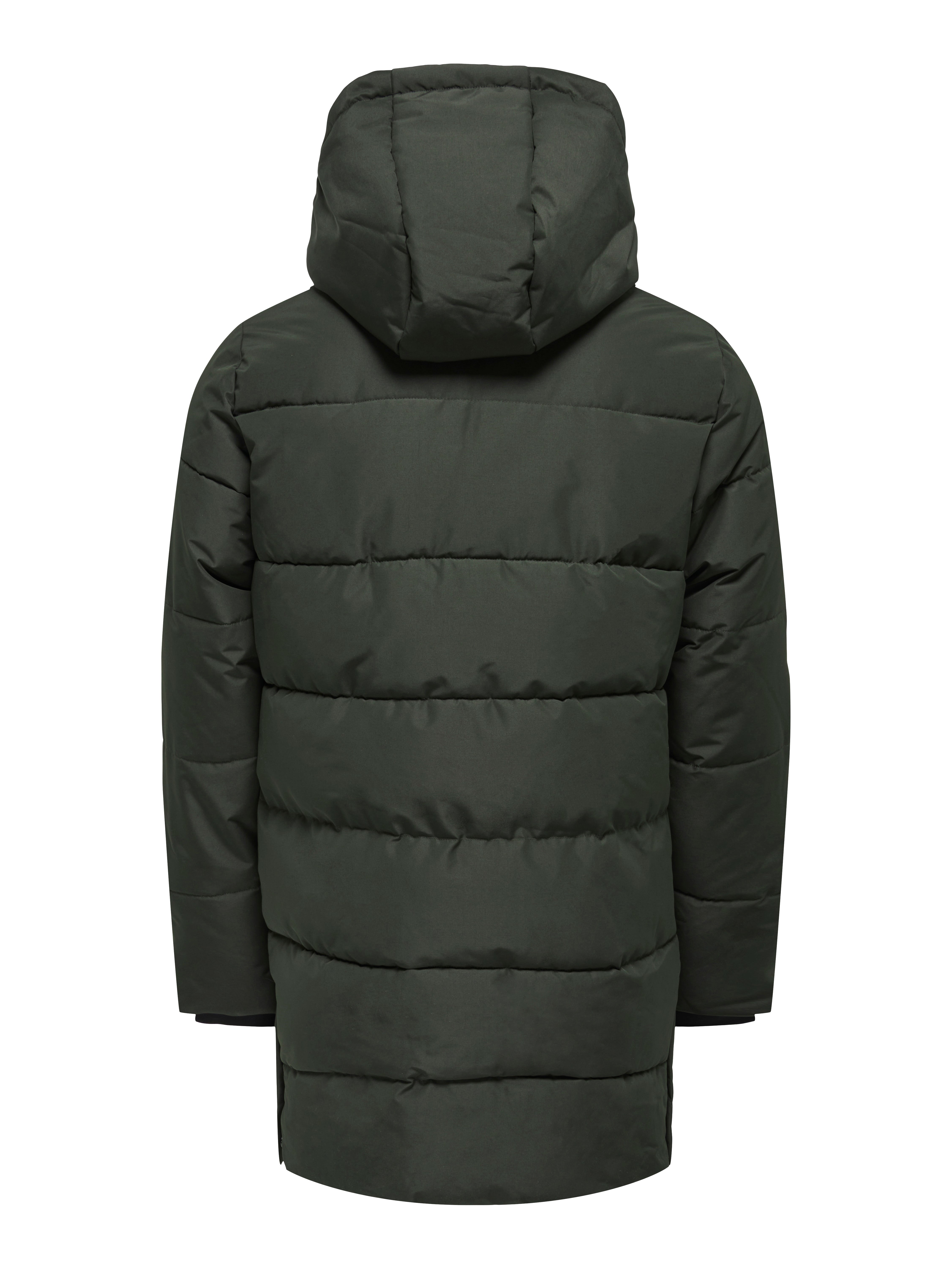 Jacket with outlet detachable hood