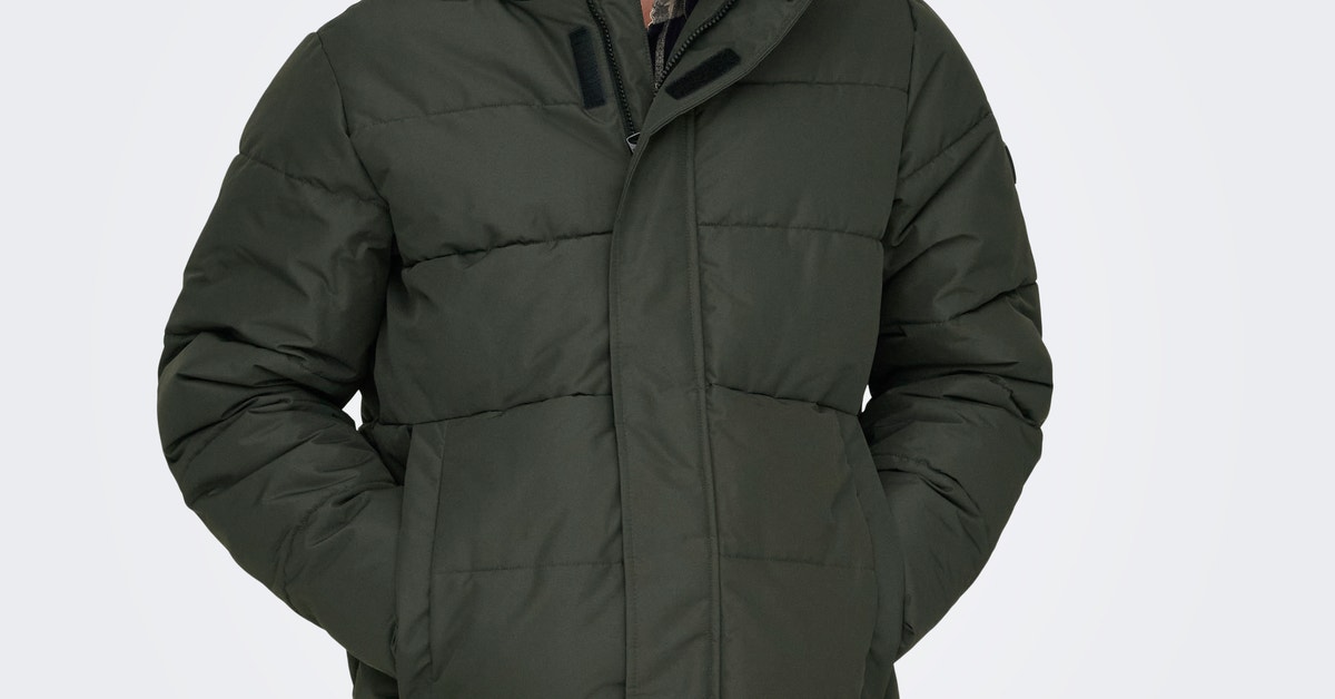 Only & Sons Piumino Lungo ONSCARL Con Cappuccio Removibile – Giacca Invernale Uomo