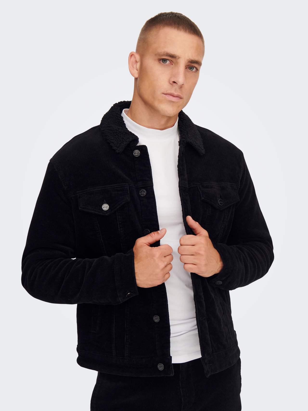 ONLY & SONS Chaquetas Cuello italiano -Black - 22020421