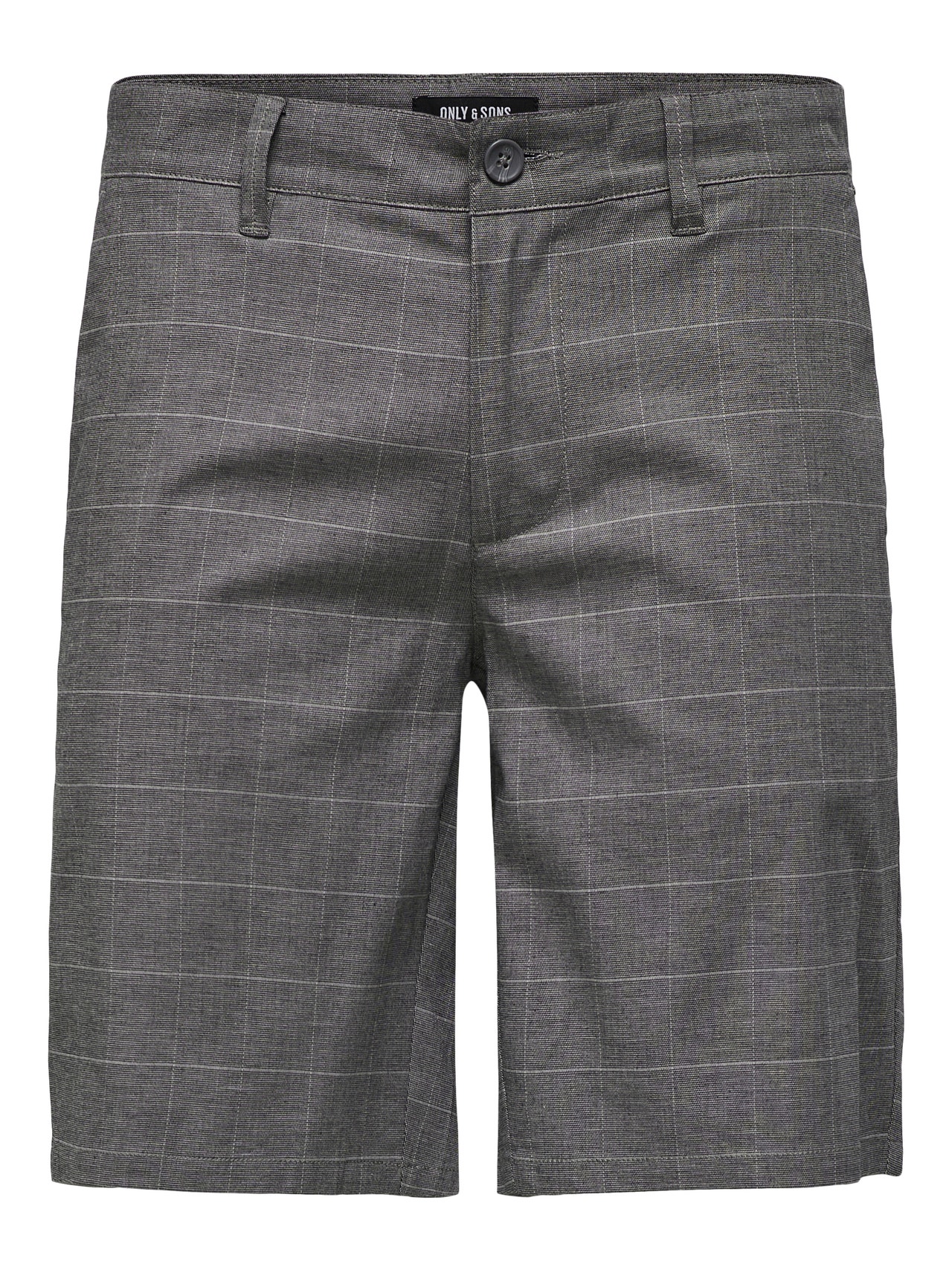 ONLY & SONS ONSMARK Regular Fit Calções -Grey Pinstripe - 22020475