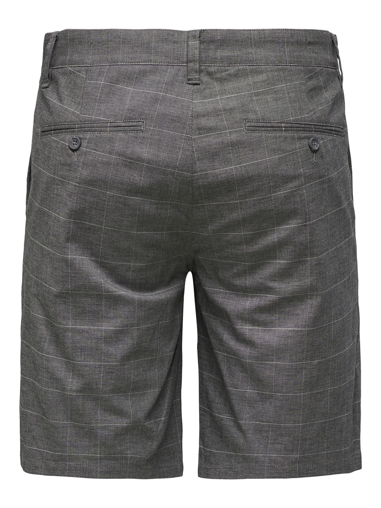 ONLY & SONS ONSMARK Regular Fit Calções -Grey Pinstripe - 22020475