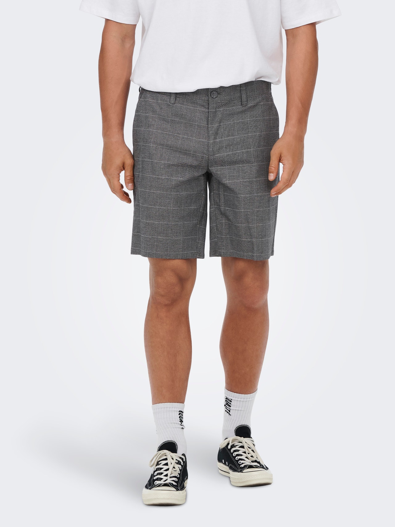 ONLY & SONS Normal geschnitten Shorts -Grey Pinstripe - 22020475