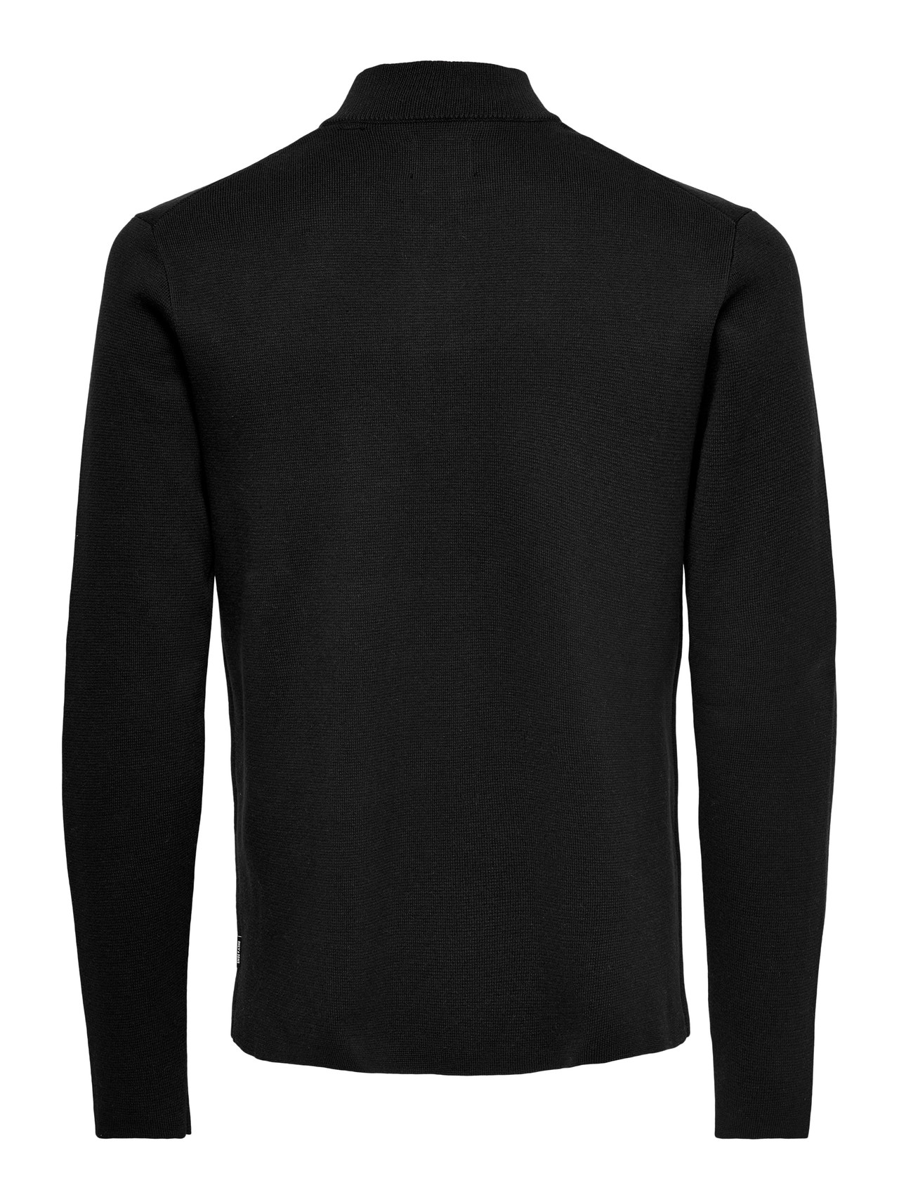 ONLY & SONS Half zip knitted pullover -Black - 22020570