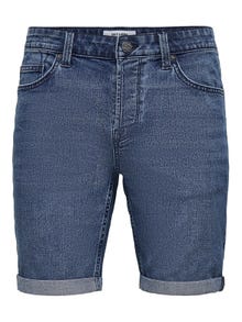 ONLY & SONS Shorts Corte slim Cintura media -Blue Denim - 22020754