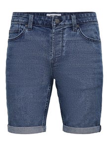 ONLY & SONS Slim fit Mid waist Shorts -Blue Denim - 22020754
