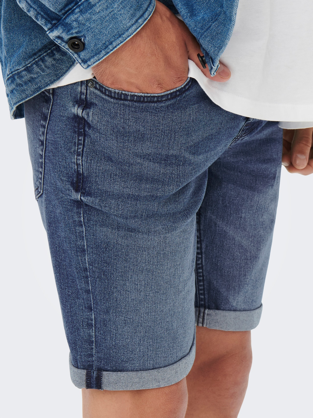 ONLY & SONS ONSPLY SHORTS BLUE PK 0754 -Blue Denim - 22020754