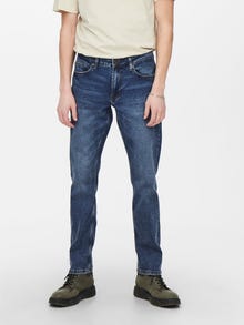 ONLY & SONS Normal geschnitten Mittlere Taille Jeans -Blue Denim - 22020769