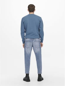 ONLY & SONS Tapered Fit Mid rise Jeans -Blue Denim - 22020775