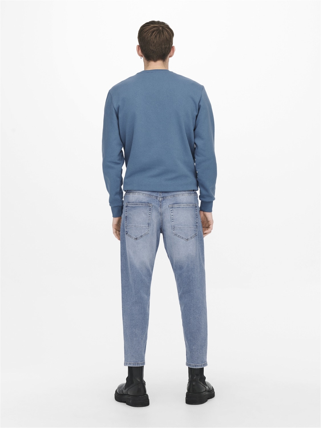 ONLY & SONS Verjüngt Mid Rise Jeans -Blue Denim - 22020775