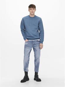 ONLY & SONS Verjüngt Mid Rise Jeans -Blue Denim - 22020775