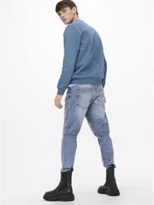 ONLY & SONS Verjüngt Mid Rise Jeans -Blue Denim - 22020775