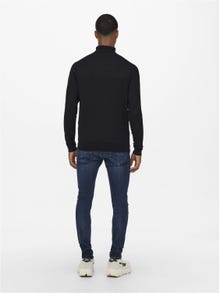 ONLY & SONS Regular Fit Roll neck Pullover -Black - 22020879