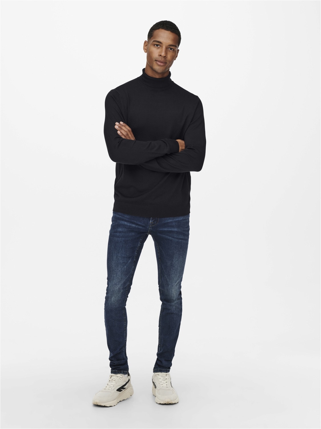 ONLY & SONS Pull-overs Regular Fit Col roulé -Black - 22020879