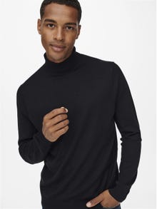 ONLY & SONS Regular Fit Rullekrage Genser -Black - 22020879