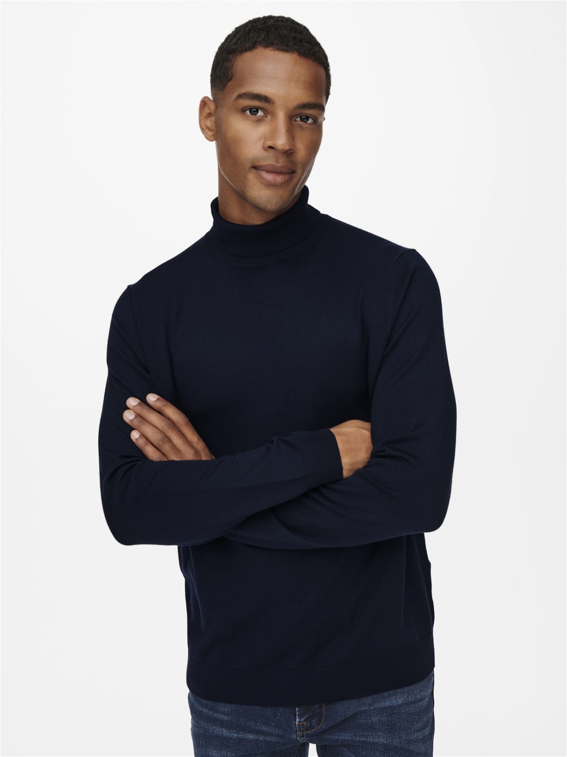 ONLY & SONS Pull-overs Regular Fit Col roulé -Dark Navy - 22020879