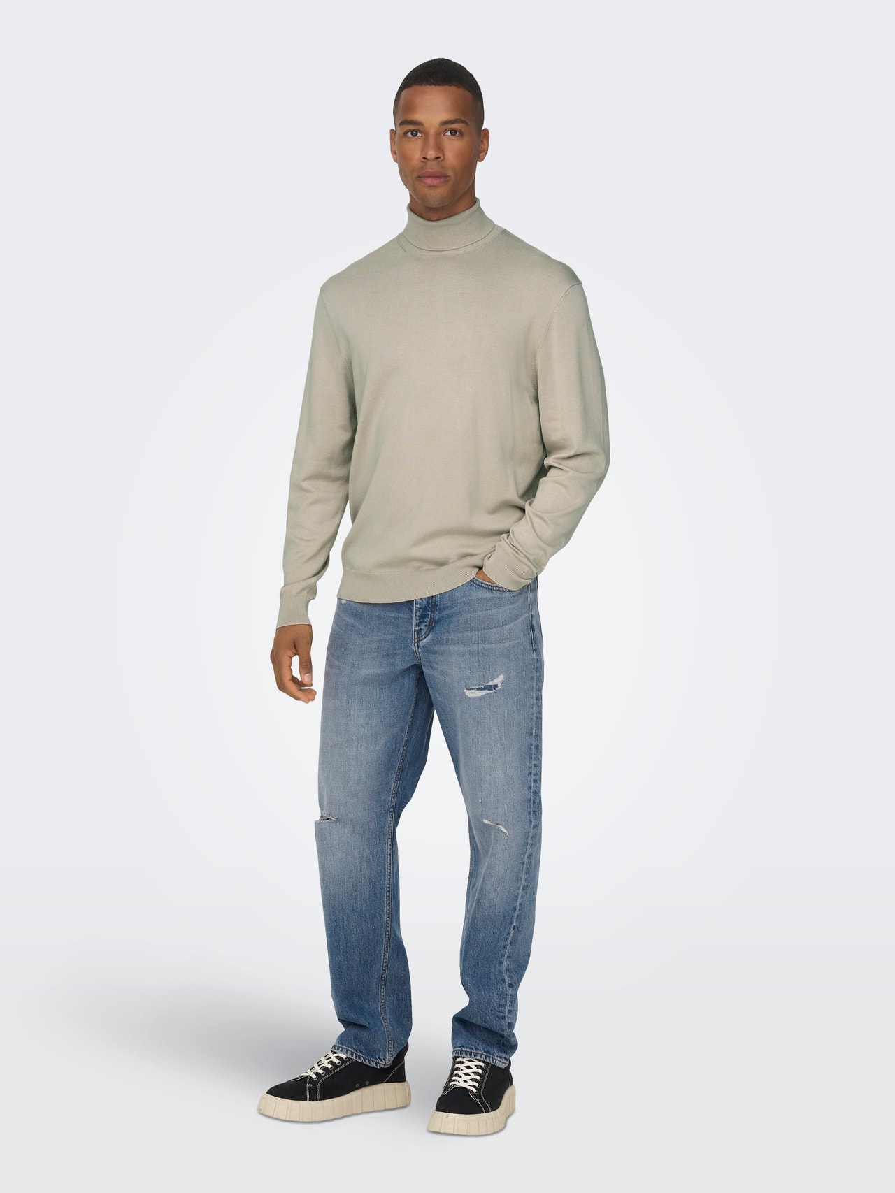 ONLY & SONS ONSWYLER Pullover -Silver Lining - 22020879