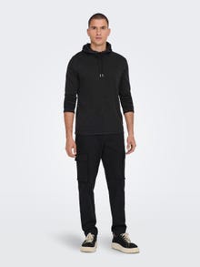 ONLY & SONS Hoodie knitted pullover -Black - 22021016