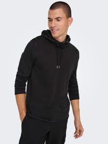 ONLY & SONS Hoodie knitted pullover -Black - 22021016