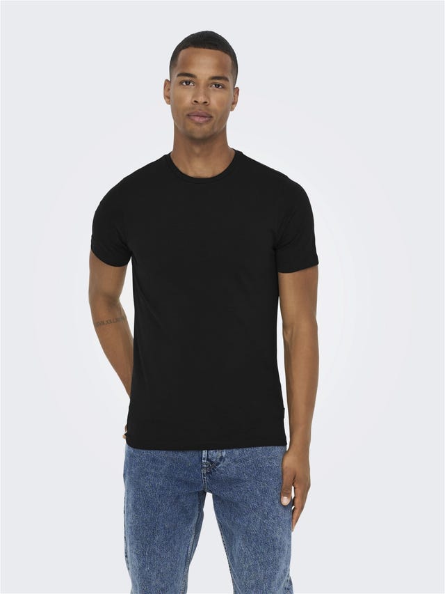 ONLY & SONS Slim Fit Rundhals T-Shirt - 22021181
