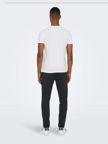 ONLY & SONS Slim fit O-pääntie T-paidat -White - 22021181