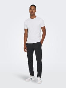 ONLY & SONS Slim fit O-pääntie T-paidat -White - 22021181