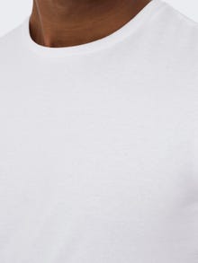 ONLY & SONS Slim Fit Round Neck T-Shirt -White - 22021181