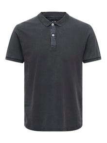 ONLY & SONS Krój slim Okrągły dekolt Koszula polo -Dark Navy - 22021769