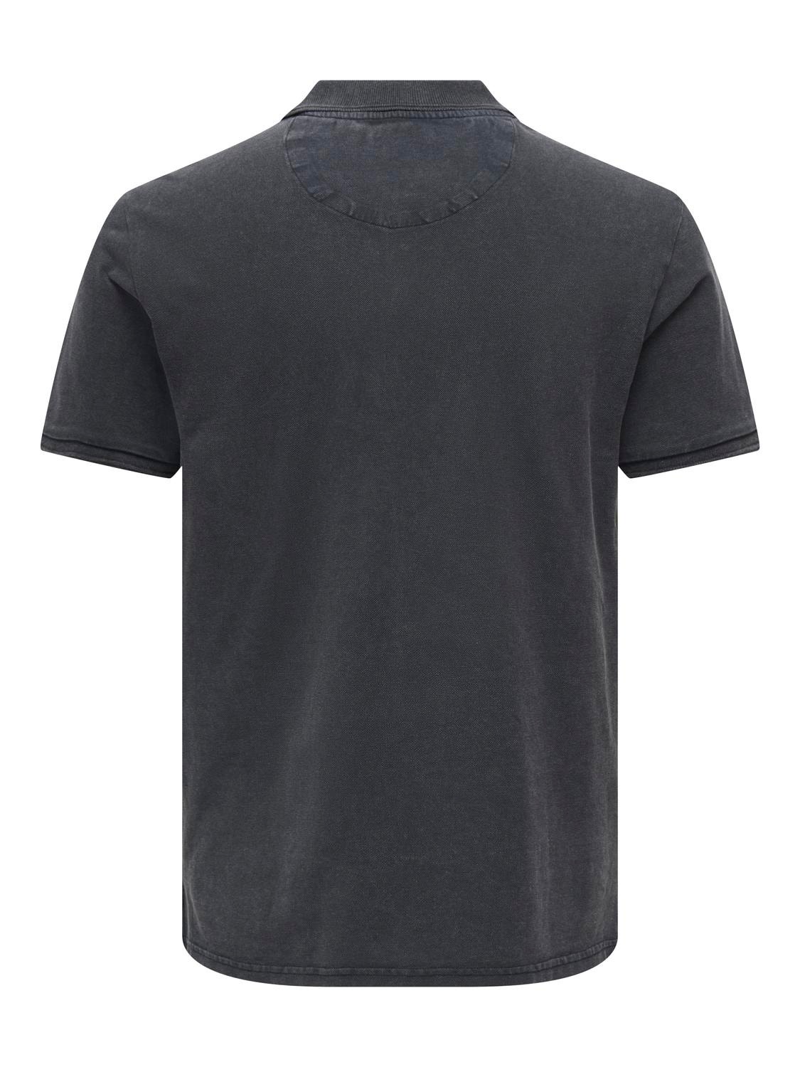 ONLY & SONS Krój slim Okrągły dekolt Koszula polo -Dark Navy - 22021769