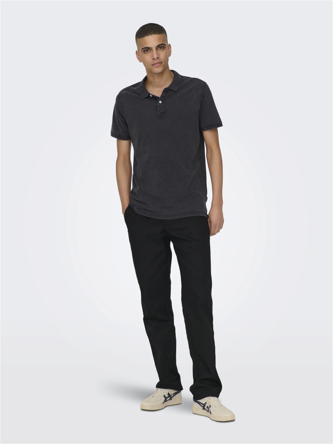 ONLY & SONS Polos Slim Fit Col rond -Dark Navy - 22021769