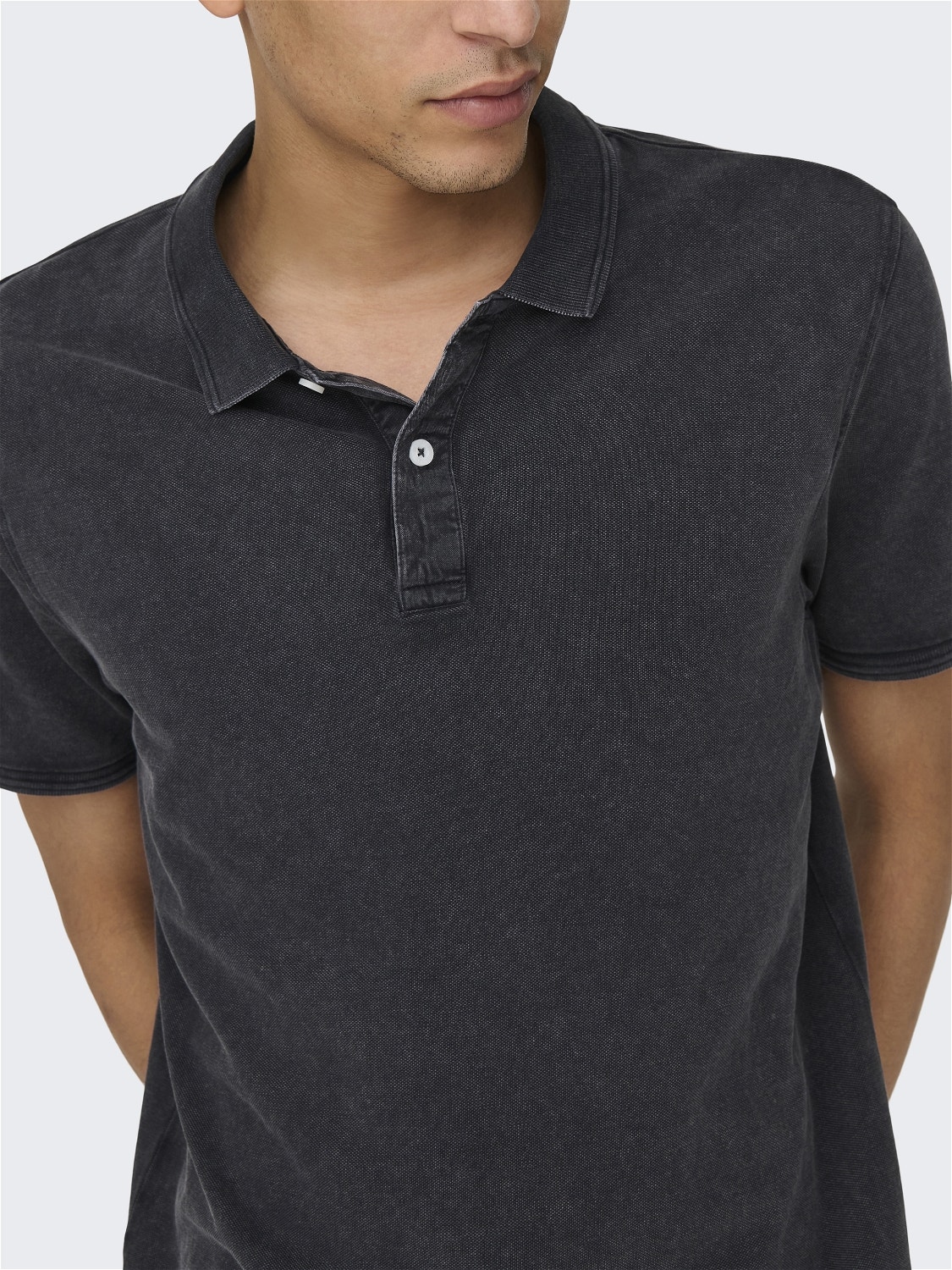 ONLY & SONS Krój slim Okrągły dekolt Koszula polo -Dark Navy - 22021769