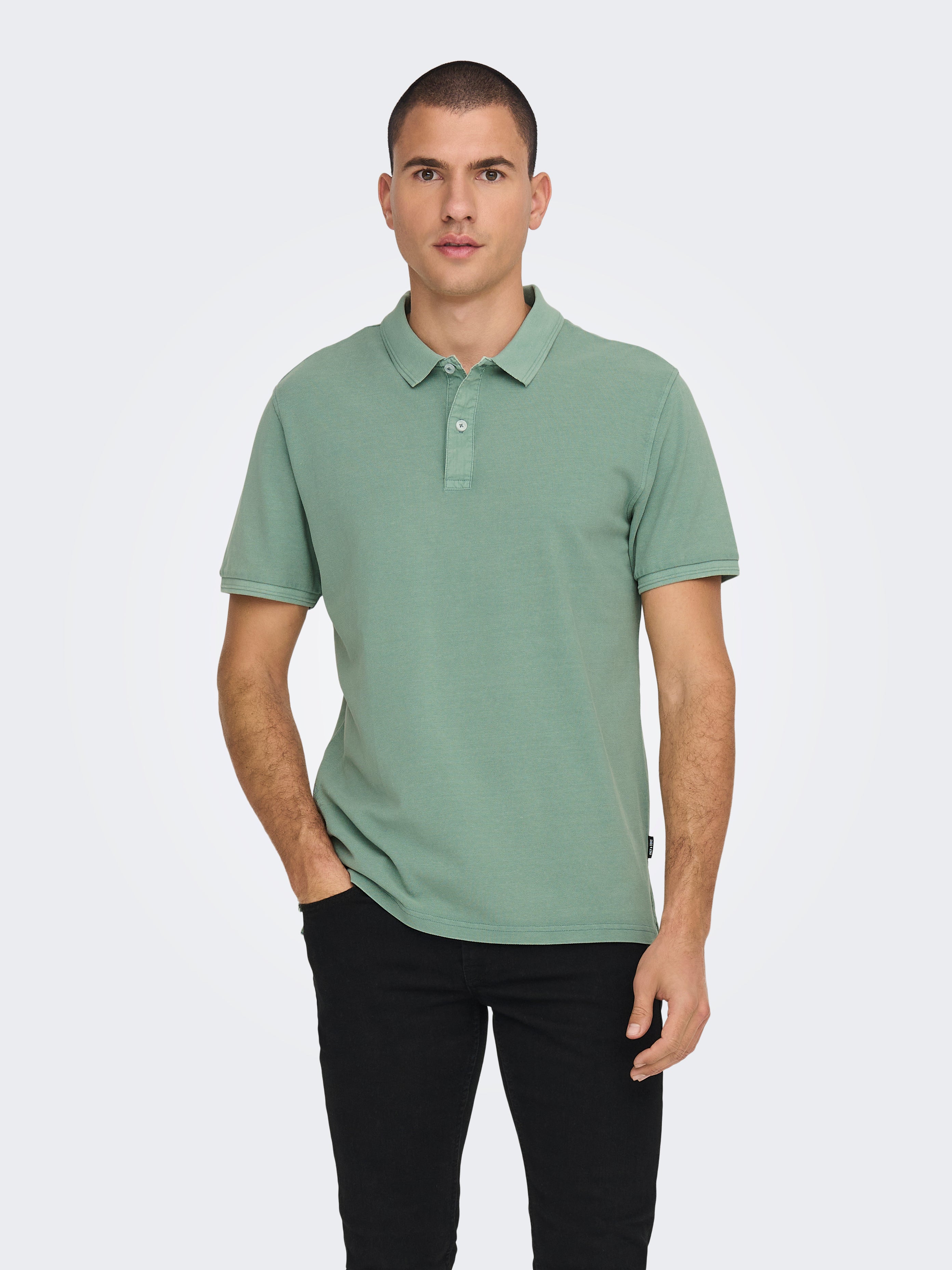 Mens mint outlet green polo shirt